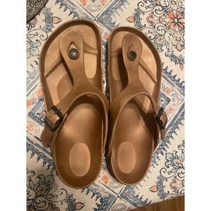Birkenstock Gizeh EVA Metallic Copper Bronze Thong Sandals Women 40 L8 250
